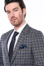 Checked-Slim-Fit-Navy-Blue-Men-Blazer-Wessi-1