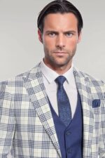 Checked-Slim-Fit-Navy-Blue-Men-Suit-Wessi-2