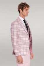 Checked-Slim-Fit-Pink-Men-Suit-Wessi-4