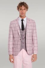 Checked-Slim-Fit-Pink-Men-Suit-Wessi-5