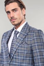 Checked-Slim-Fit-Single-Button-Navy-Blue-Men-Blazer-Wessi-1