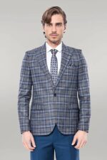 Checked-Slim-Fit-Single-Button-Navy-Blue-Men-Blazer-Wessi-6