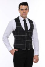 Checked-V-Neck-Anthracite-Men-Vest-Wessi-1