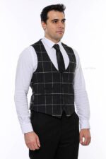 Checked-V-Neck-Anthracite-Men-Vest-Wessi-3