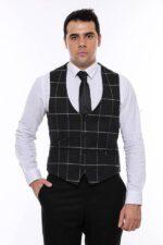 Checked-V-Neck-Anthracite-Men-Vest-Wessi-4