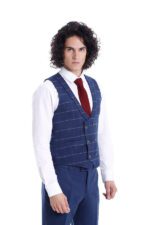 Checked-Vest-Plain-Pants-Men-Set-Wessi-1