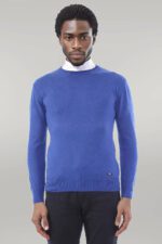 Circle Collar Indigo Color Sweater