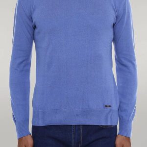 Circle Neck Blue Knitwear - Wessi