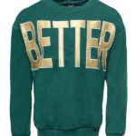 Circle Neck Front Printed Men's Green Sweatshirt - Wessi