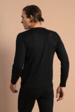 Circle-Neck-Long-Sleeves-Slim-Fit-Black-Men-Knitwear-2
