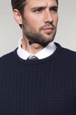 Circle-Neck-Navy-Sweater-Wessi-1