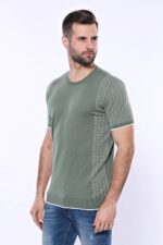 Circle-Neck-Patterned-Green-Knitted-T-Shirt-Wessi-3