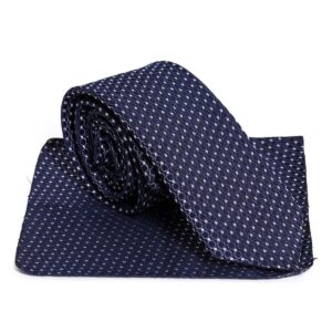 Circle Patterned Navy Blue Men Tie - Wessi