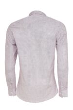 Claret-Red-Tiny-Check-Patterned-Slim-Fit-Men-Shirt-Wessi-2