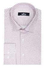 Claret-Red-Tiny-Check-Patterned-Slim-Fit-Men-Shirt-Wessi-3