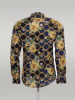 Colorful-Floral-Patterned-Slim-Fit-Long-Sleeves-Navy-Blue-Men-Shirt-Wessi-4