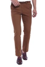 Cotton Dot Pocket Brown Men Pants