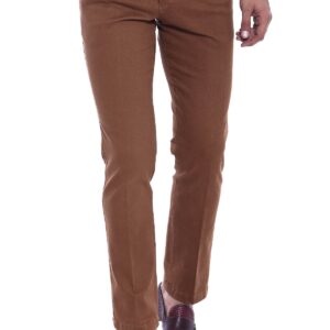 Cotton Dot Pocket Brown Men Pants - Wessi