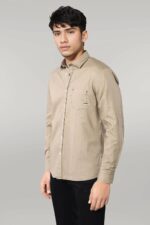 Cotton-Long-Sleeves-Beige-Men-Shirt-Wessi-2
