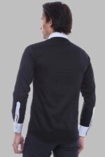 Cotton-Satin-Black-Mens-Sport-Shirt-Wessi-2