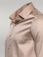 Cotton-Satin-Plain-Long-Sleeves-Slim-Fit-Beige-Men-Shirt-Wessi-6