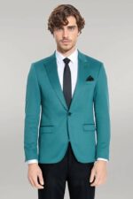 Cotton-Slim-Fit-Plain-Green-Men-Blazer-Wessi-6