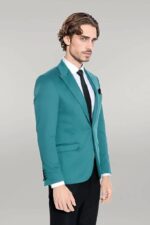 Cotton-Slim-Fit-Plain-Green-Men-Blazer-Wessi-8