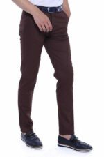 Cotton-Slim-Fit-Washed-Fabric-Brown-Men-Pants-Wessi-1