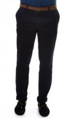 Cotton Slim Fit Washed Fabric Navy Blue Men Pants
