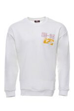Cream Both Side Printed Circle Neck Men's Sweatshirt