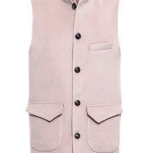 Cream Cachet Mandarin Collar Vest - Wessi