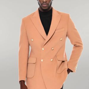 Cream Metal Buttoned Double Breasted Long Coat - Wessi