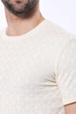 Cream-Patterned-Tricot-Knitted-T-Shirt-Wessi-1
