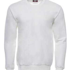 Cream Plain Circle Neck Sweatshirt - Wessi