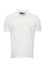 Cream Polo Collar Men's T-shirt