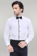 Cream Tuxedo Shirt
