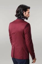 Crew-Neck-Burgundy-Men-Blazer-Wessi-3