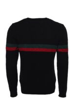 Crew-Neck-Knitwear-Chest-Striped-Over-Black-Wessi-1