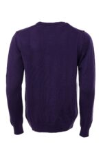 Crew-Neck-Long-Sleeves-Plain-Purple-Men-Knitwear-Wessi-1