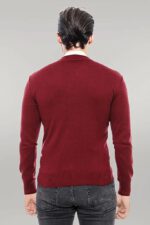 Crew-Neck-Mens-Burgundy-Sweater-Wessi-4