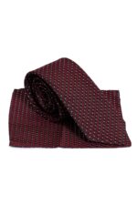 Cube Patterned Men Burgundy Tie – Wessi