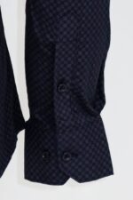 Dark-Blue-Tiny-Check-Patterned-Slim-Fit-Shirt-Wessi-2