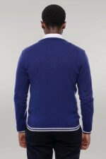 Dark-Blue-V-Neck-Slim-Fit-Sweater-Wessi-2