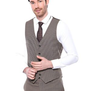 Dark Brown Men  Vest - Wessi