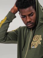 Dark-Green-Hooded-Slim-Fit-Sweatshirt-Wessi-1
