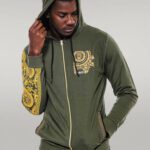 Dark Green Hooded Slim Fit Sweatshirt - Wessi