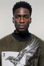 Dark-Green-Patterned-Slim-Fit-Sweatshirt-Wessi-1