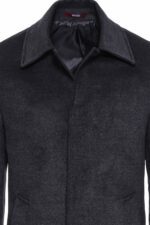 Dark-Grey-Hidden-Button-Peak-Lapel-Coat-Wessi-1