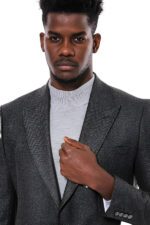 Dark-Grey-Patterned-Slim-Fit-Blazer-Wessi-1