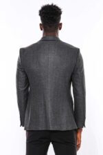 Dark-Grey-Patterned-Slim-Fit-Blazer-Wessi-2
